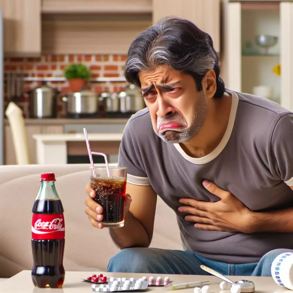 coca-cola při zvracení