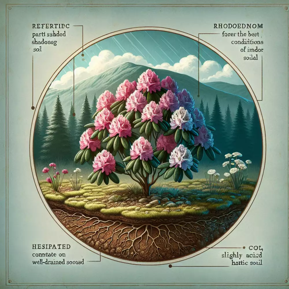 rododendron stanoviště